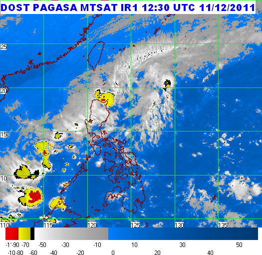 Weather Forecast Philippines Today 12.11.11 PM