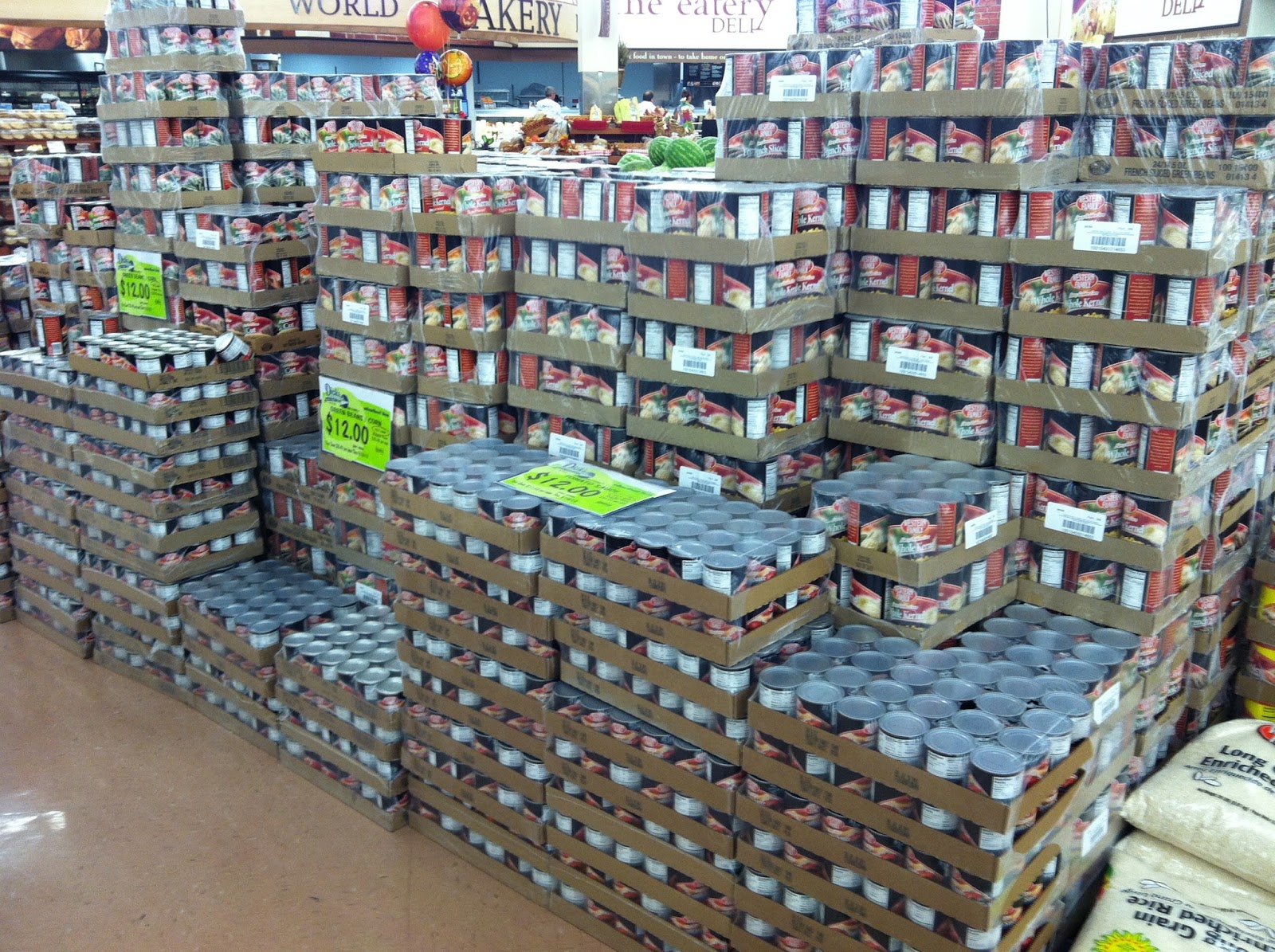 Prepared LDS Family Shopping For Food Storage Down The Canned Food