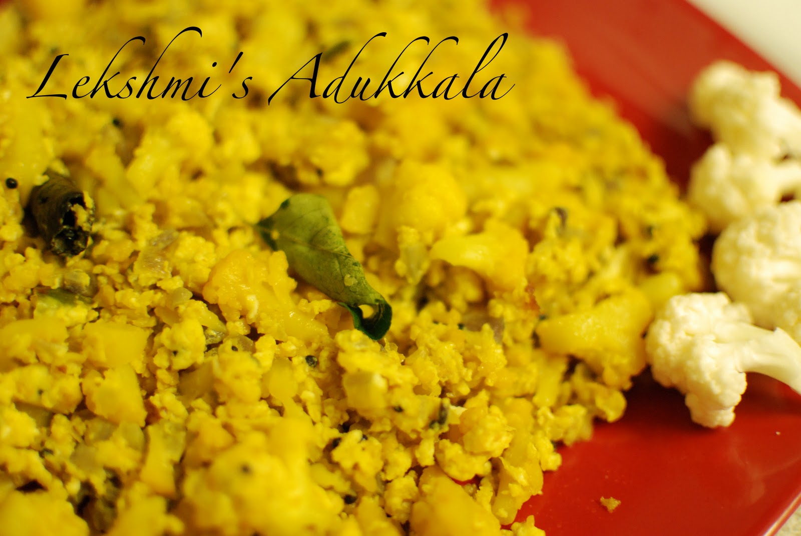 Lekshmi's Adukkala Cauliflower Mutta Thoran / Cauliflower Egg Stir fry