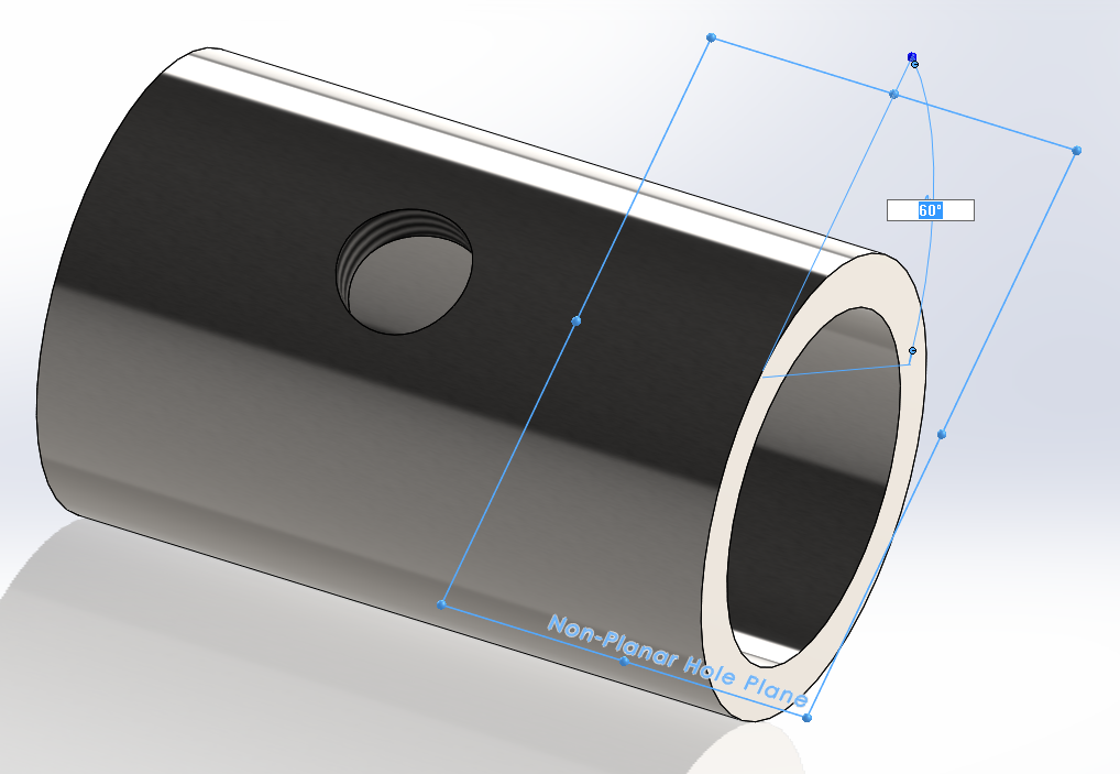TMS CADCentre SOLIDWORKS in Scotland Generating tapped holes on non
