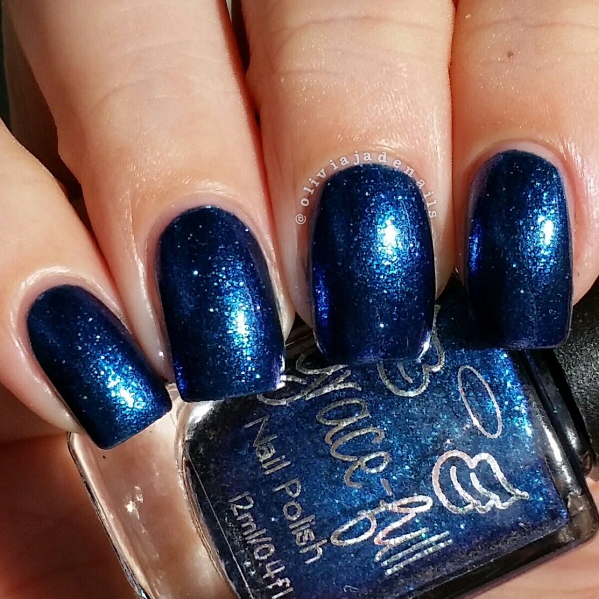Grace-full Nail Polish Blue S-Teal swatched by Olivia Jade Nails