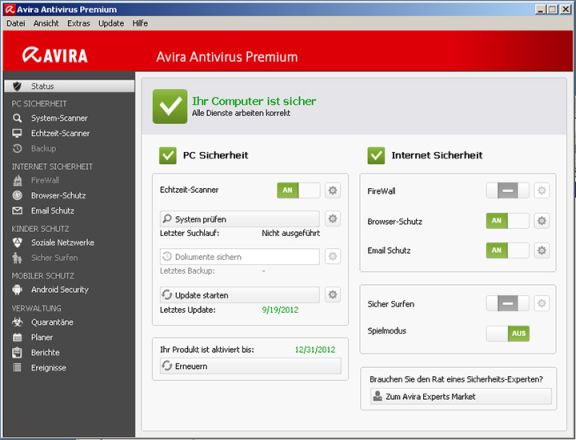 Avira Antivirus Premium (2013) Free Version 13.0.0.3185 Medaifire Direct Download Link