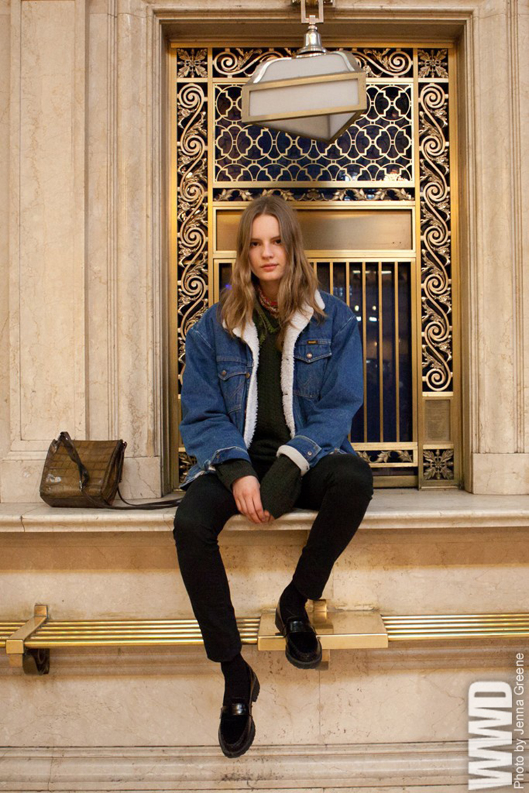Tilda Lindstam in WWD, model, denim Tilda Lindstam in WWD, model, denim