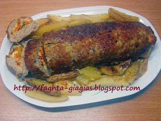 Τα φαγητά της γιαγιάς - Ρολό κιμά γεμιστό με πιπεριές και κεφαλοτύρι Τα φαγητά της γιαγιάς - Ρολό κιμά γεμιστό με πιπεριές και κεφαλοτύρι