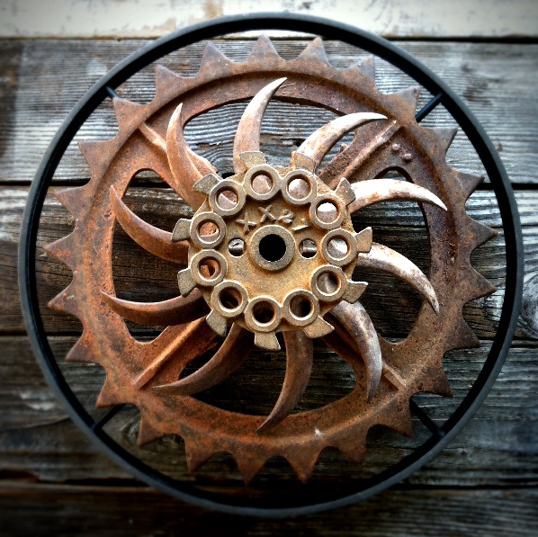 Large Industrial Gear Rat Rod Steering Wheel