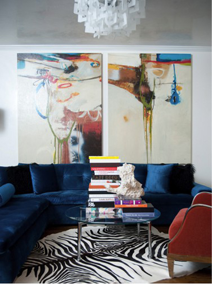 WISHLISTED NAVY BLUE VELVET SOFA Triple Max Tons