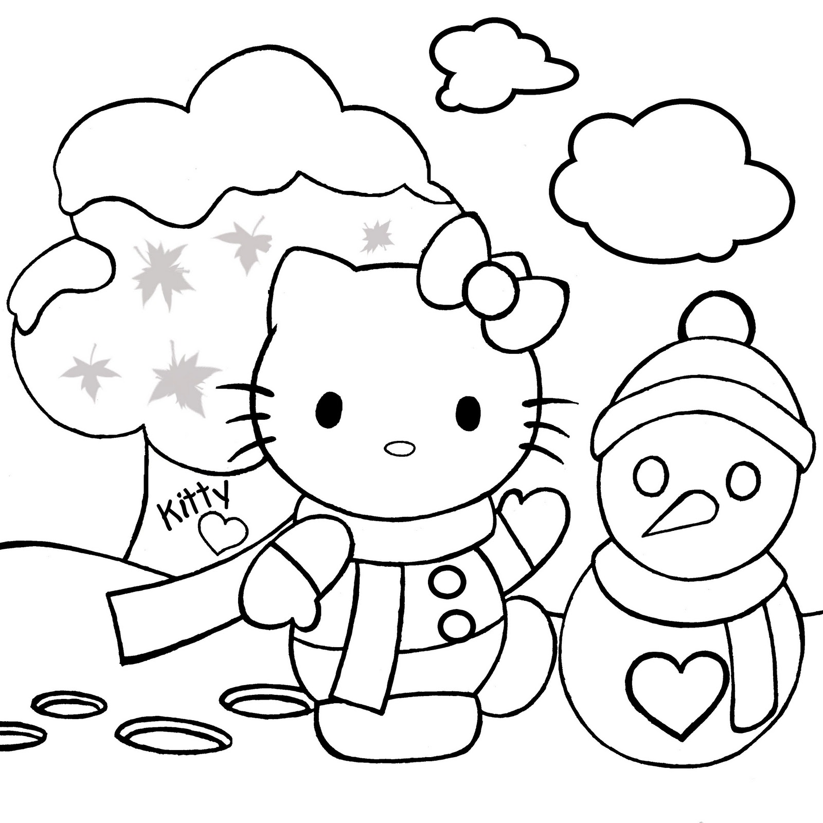 Hello Kitty Christmas Coloring Pages 1  Hello Kitty Forever