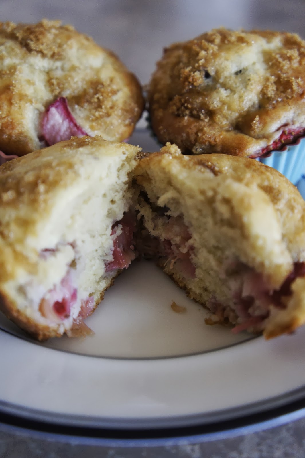 Savory Sweet and Satisfying Strawberry Rhubarb Muffins