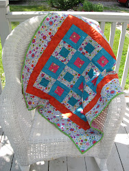 Orange Blocks baby quilt