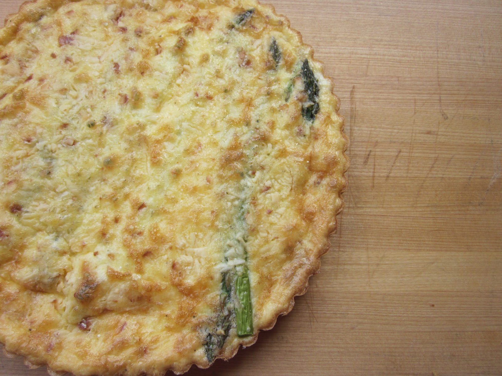 Sweet Luvin' In The Kitchen Asparagus and Smoked Cheddar Quiche