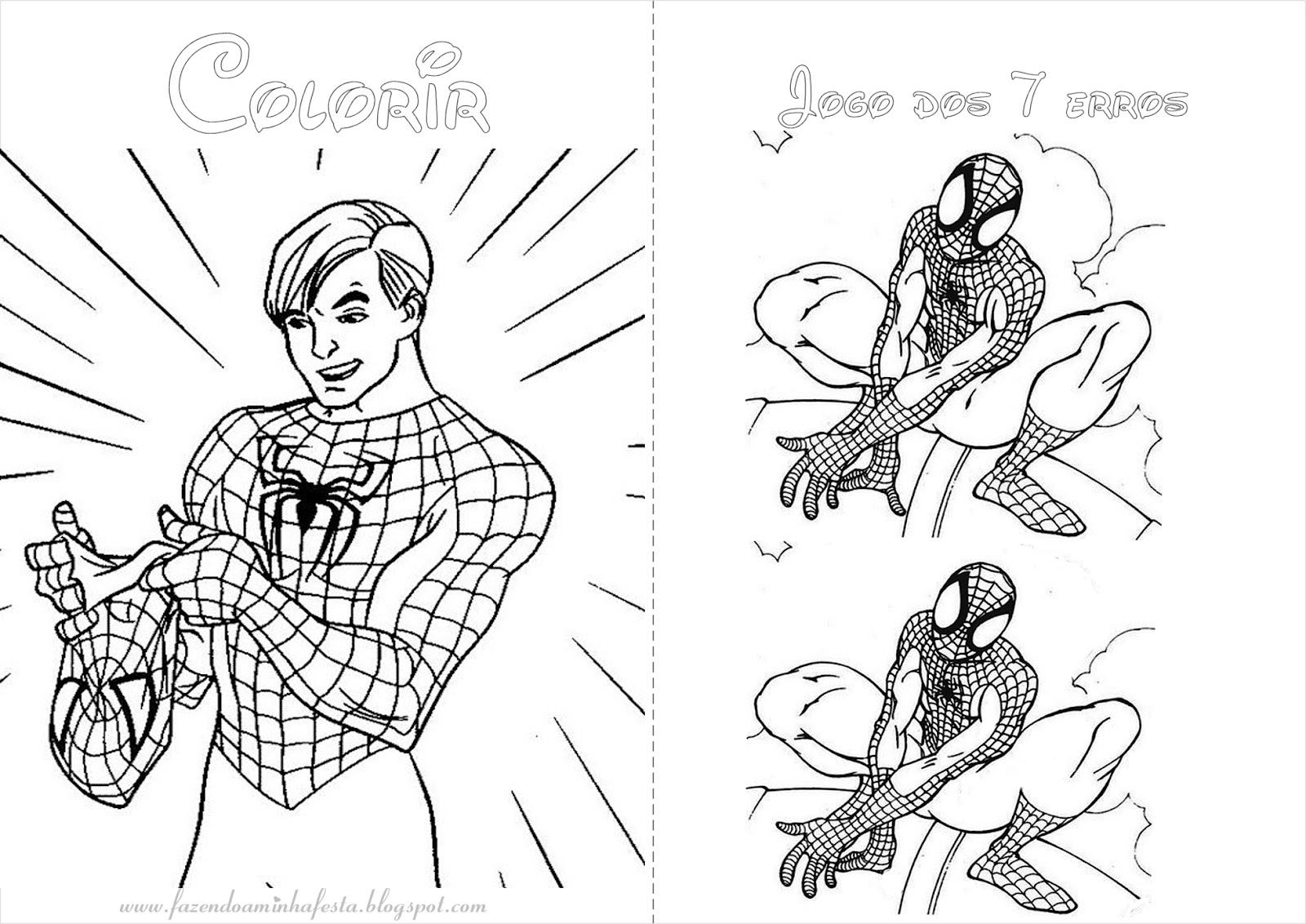 desenhos para colorir homem aranha 7 –  – Desenhos para Colorir