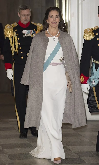 Queen Margrethe II of Denmark, Crown Princess Mary, Crown Prince Frederik of Denmark participated in New Year's Reception for the Diplomatic Corps