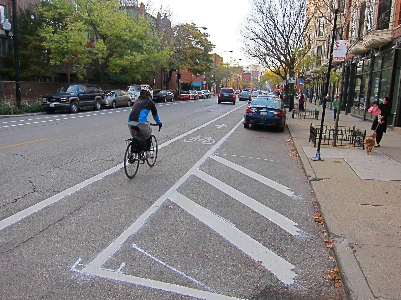 Bike Walk Lincoln Park Lincoln Avenue and Wells Street TLC The