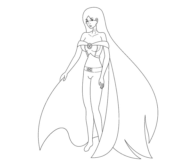 Printable X-Men - Emma Frost 8 Coloring Page title=