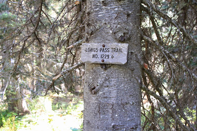 Sign on Ingalls Creek Pointing the Way to Longs Pass Trail