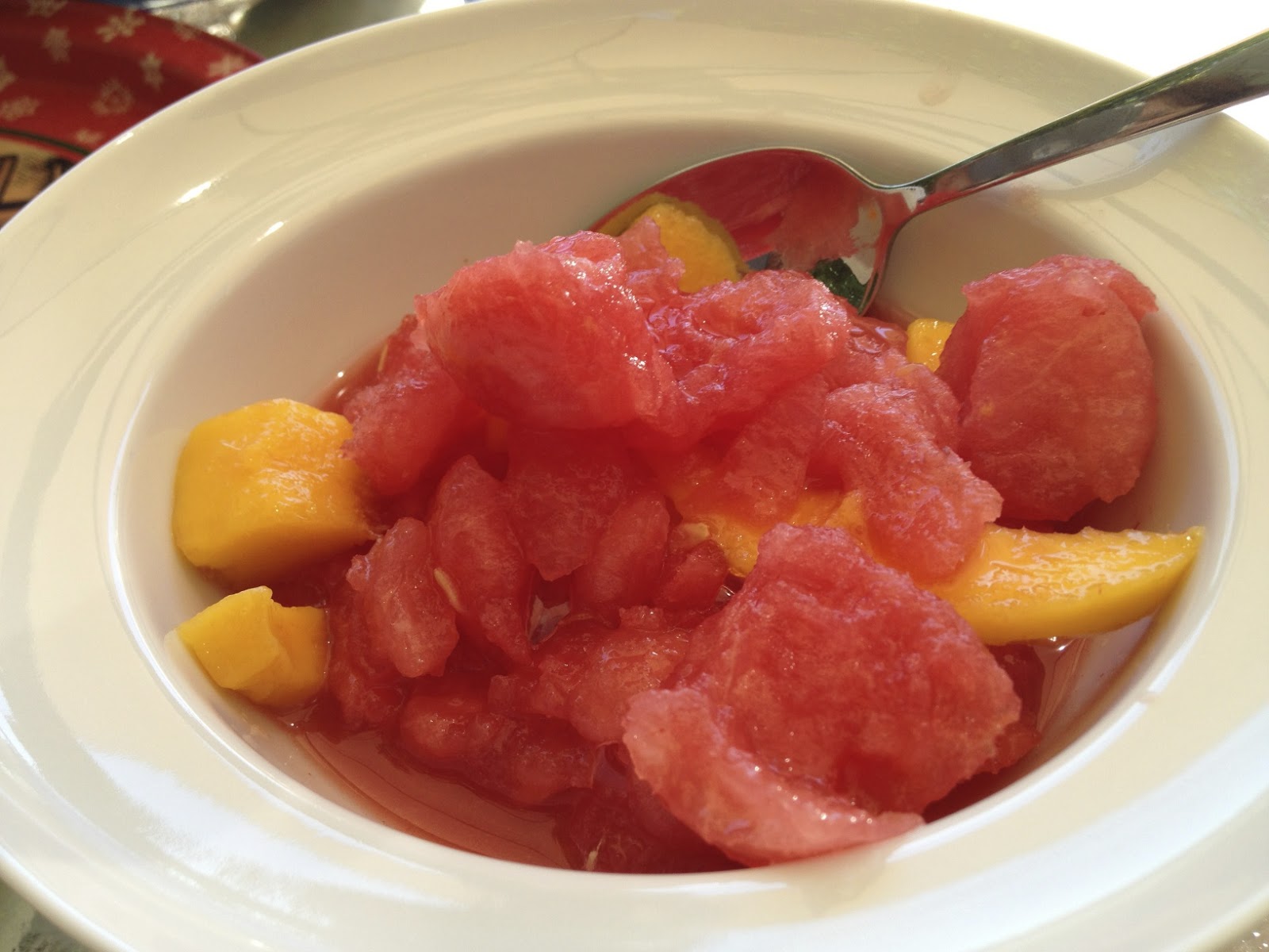 Nikki's Yellow Kitchen Watermelon and Mango Fruit Salad