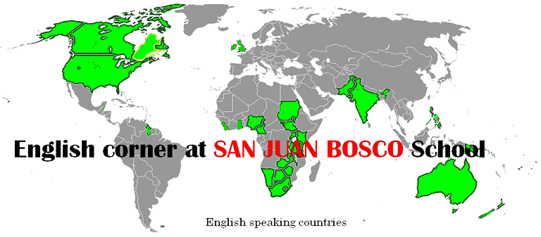 The English corner at San Juan Bosco School