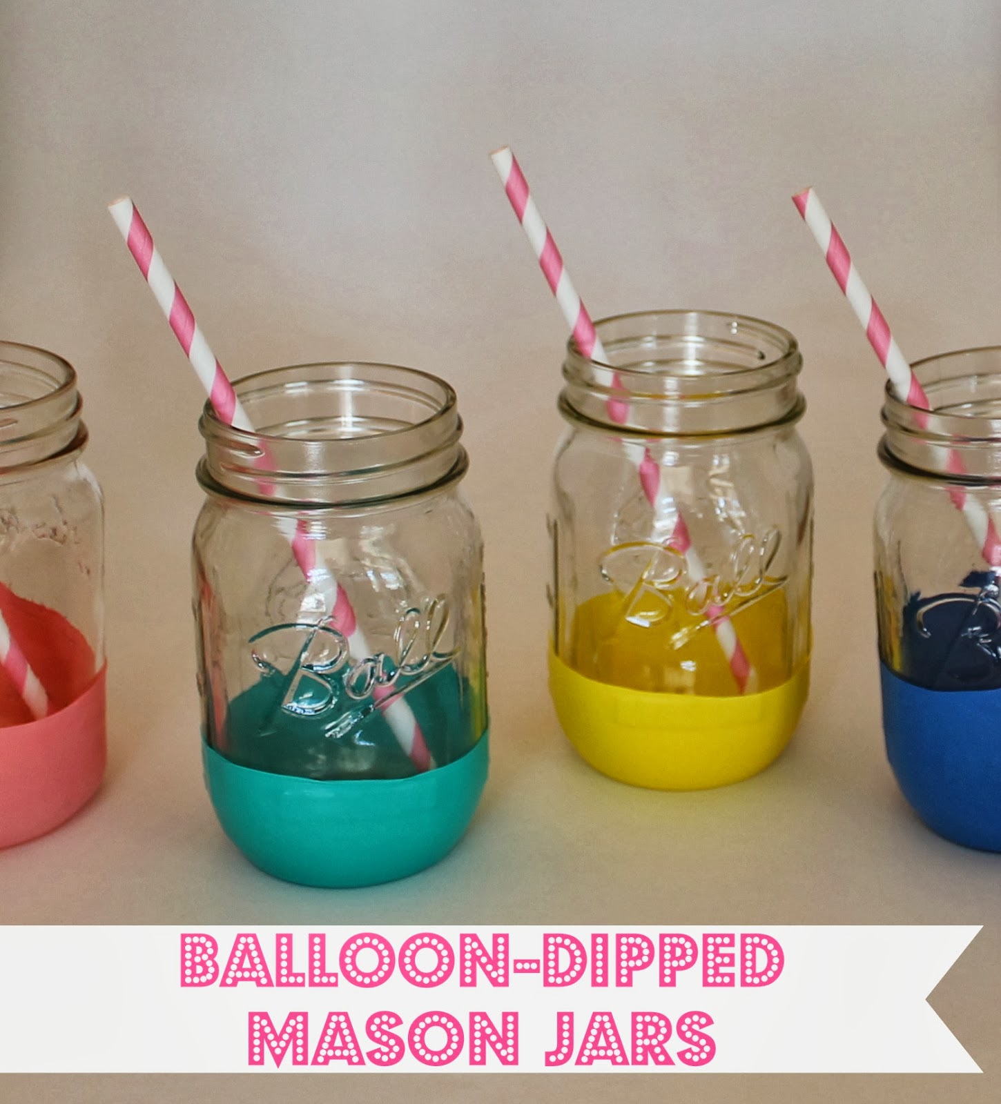 {southern bliss blog} {DIY BalloonDipped Mason Jars}