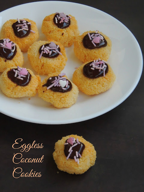 Eggless coconut cookies, Coconut Cookies