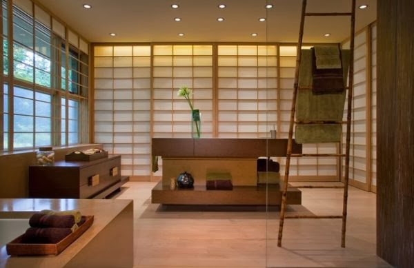Baños en estilo japonés - Colores en Casa