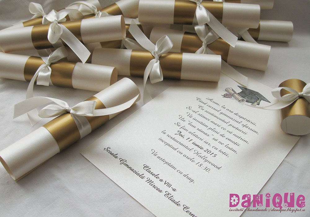 Modele De Invitatii Pentru Banchet Clasa 8 Invitatii HandMade by Danique: final de an scolar 2015 - sezon de banchete