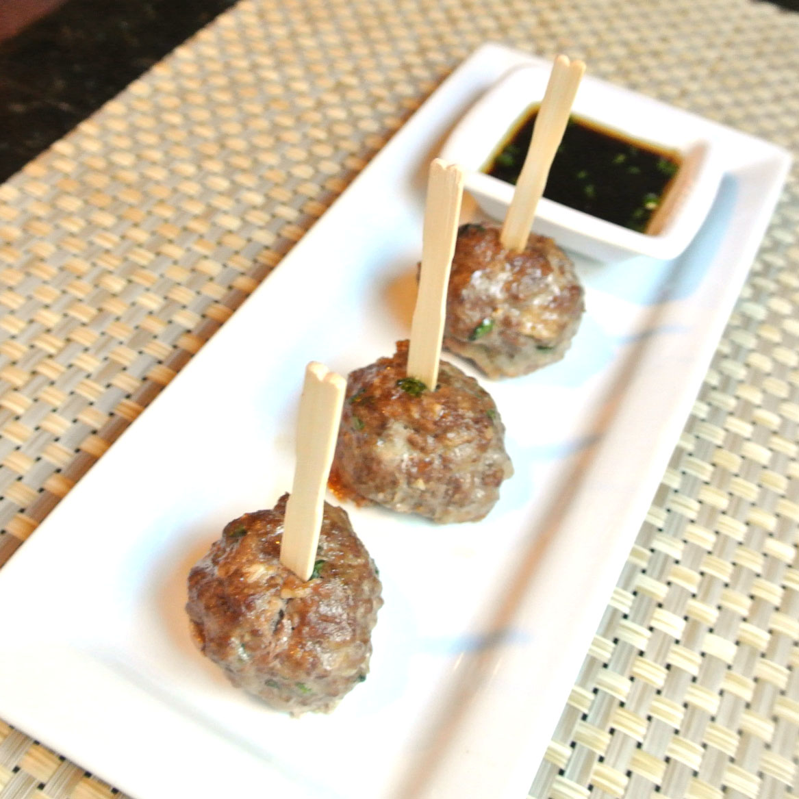 Mom, What's For Dinner? Asian Meatballs and Lime Sesame Dipping Sauce