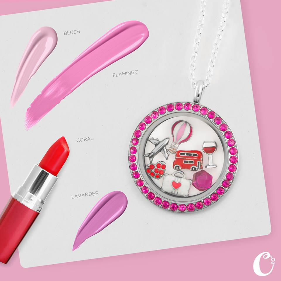 Pretty in Pink Origami Owl Living Locket - Shop StoriedCharms.com and create your own today