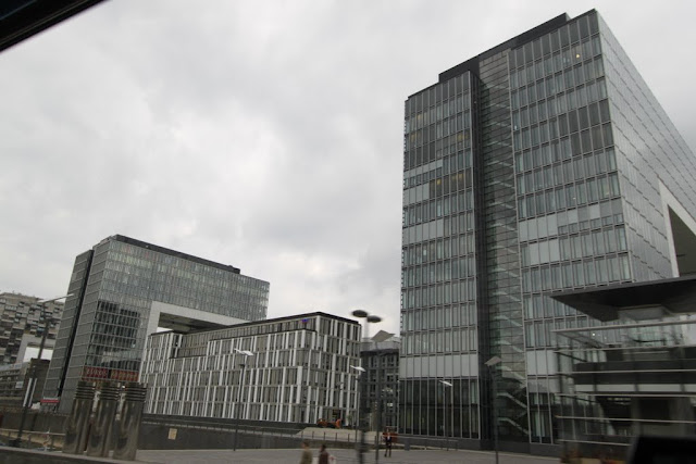The building structure in glass can be seen in Cologne, Germany The building structure in glass can be seen in Cologne, Germany