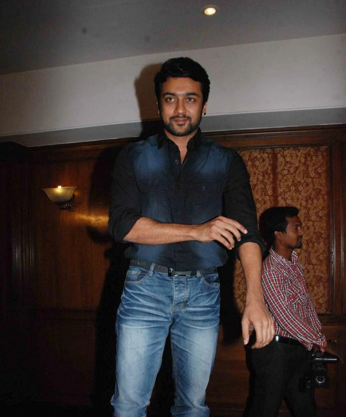 surya in black dress