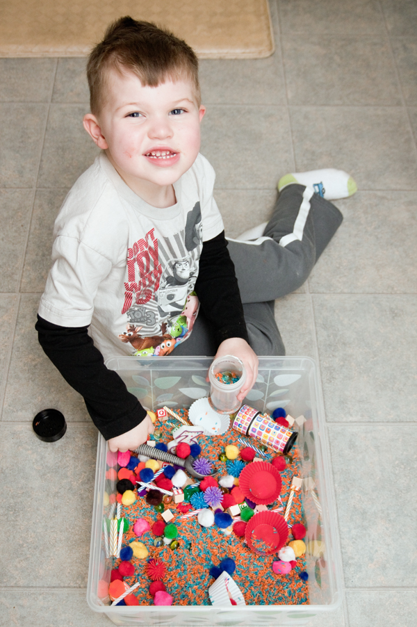 Snails and Puppy Dog Tails A Birthday Sensory Bin