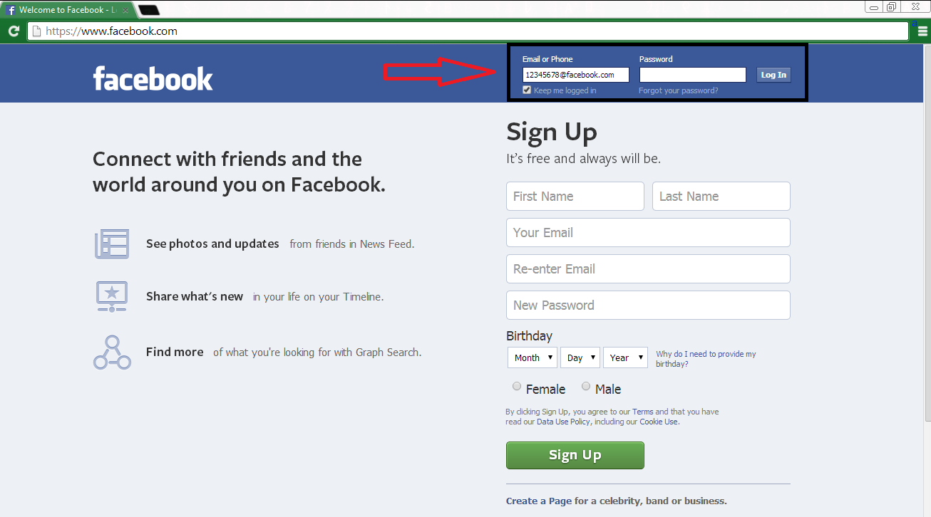how to get around facebook password