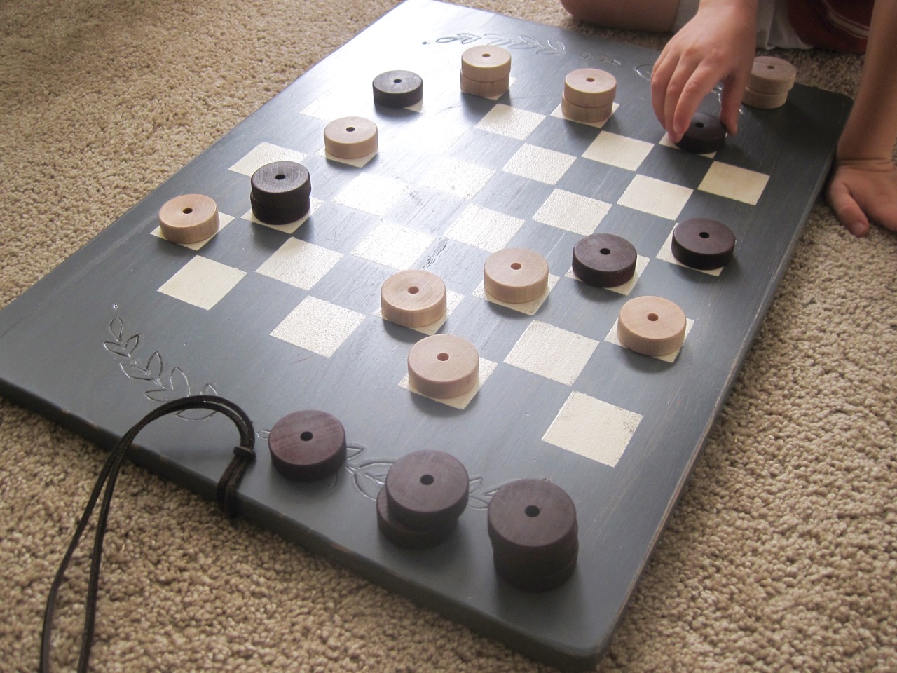 The Project Lady DIY Tutorial on Making a Wooden Checkerboard