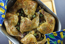 Chicken Tarragon Dijon Roasted with Olives and Potatoes