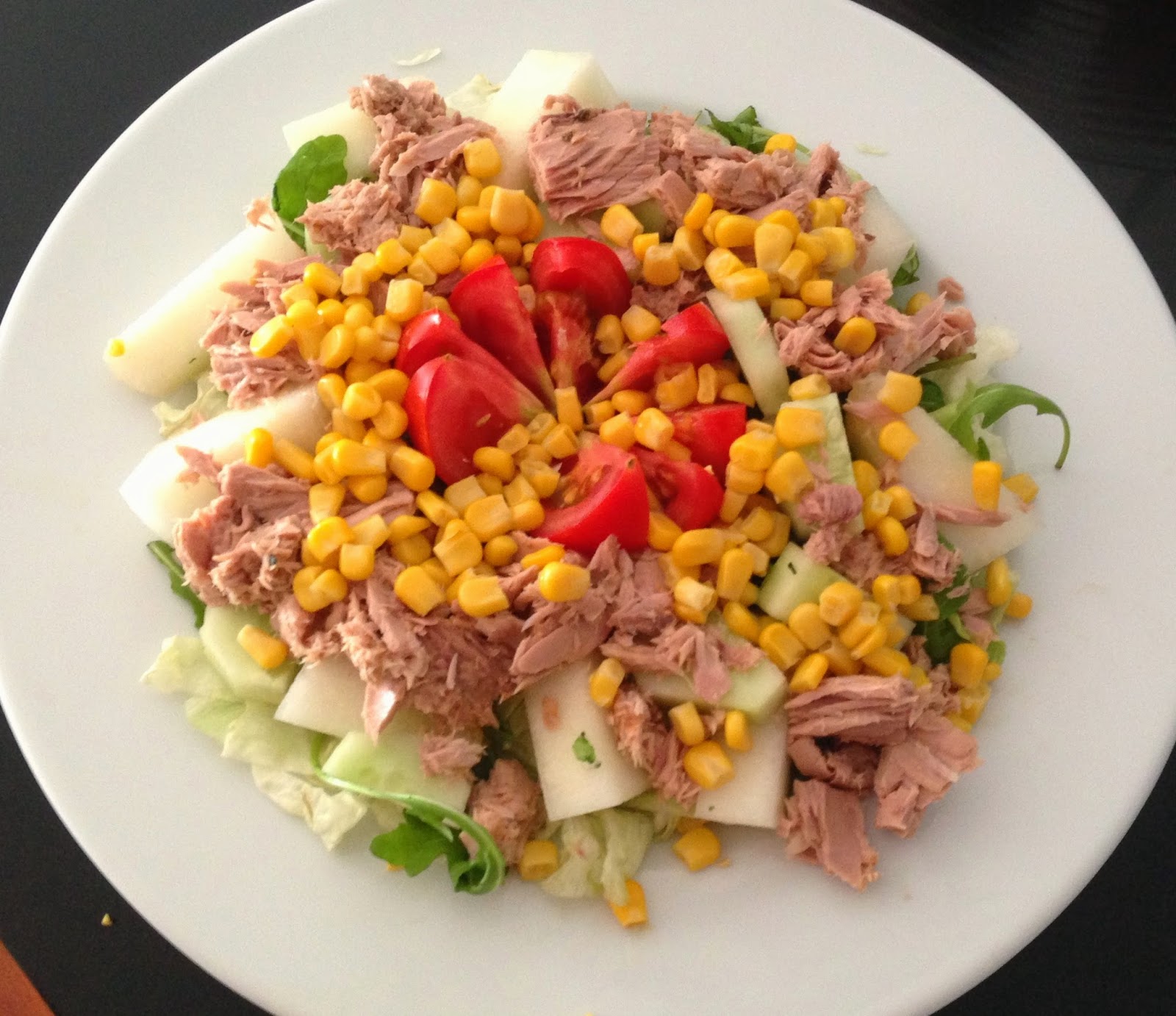 Salada mix com atum Ideias De Saladas ~ Salada mix com atum