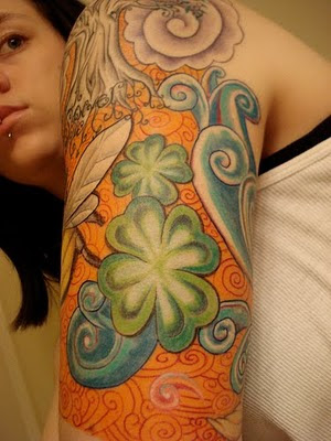 Colorful sleeve tattoo ideas