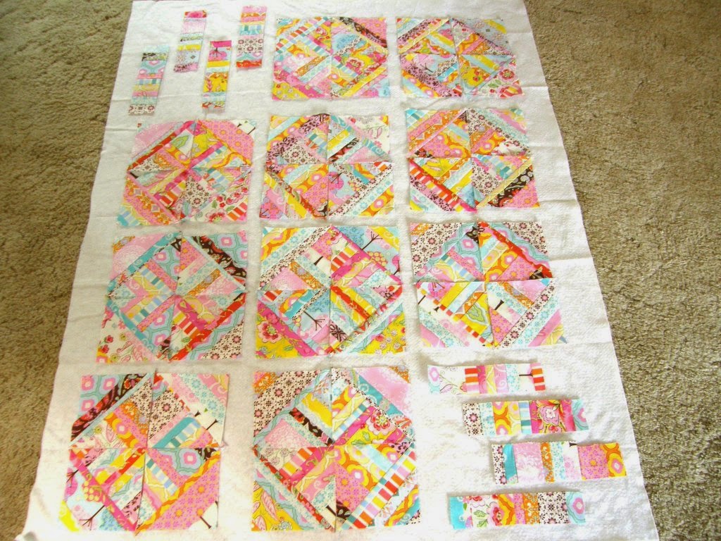 The Woman on the Hill Easy Strip Diamond Quilt Block
