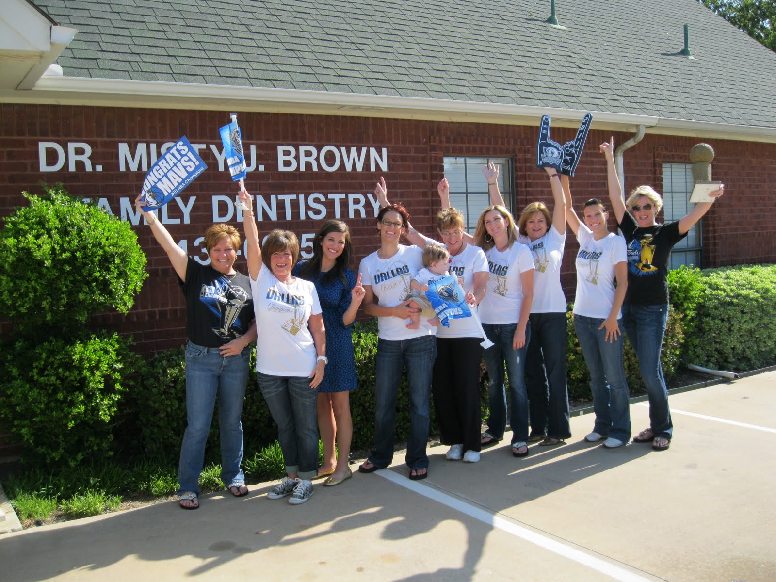 Dr. Misty J. Brown DDS Keller Cosmetic Dentist Mavs Theme Day