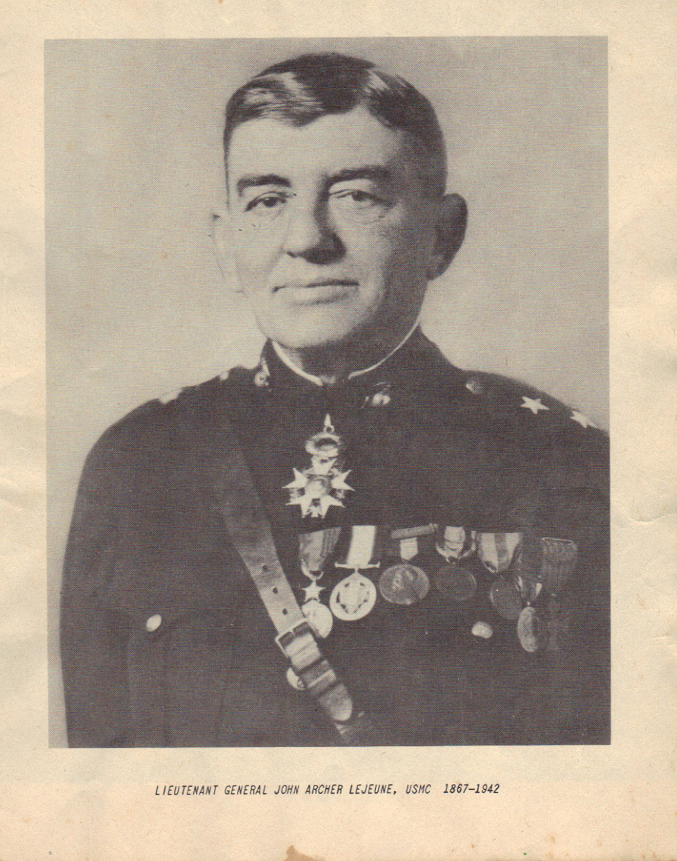 Dayhoff Carroll Lt. Gen. John Archer Lejeune USMC 1867 1942
