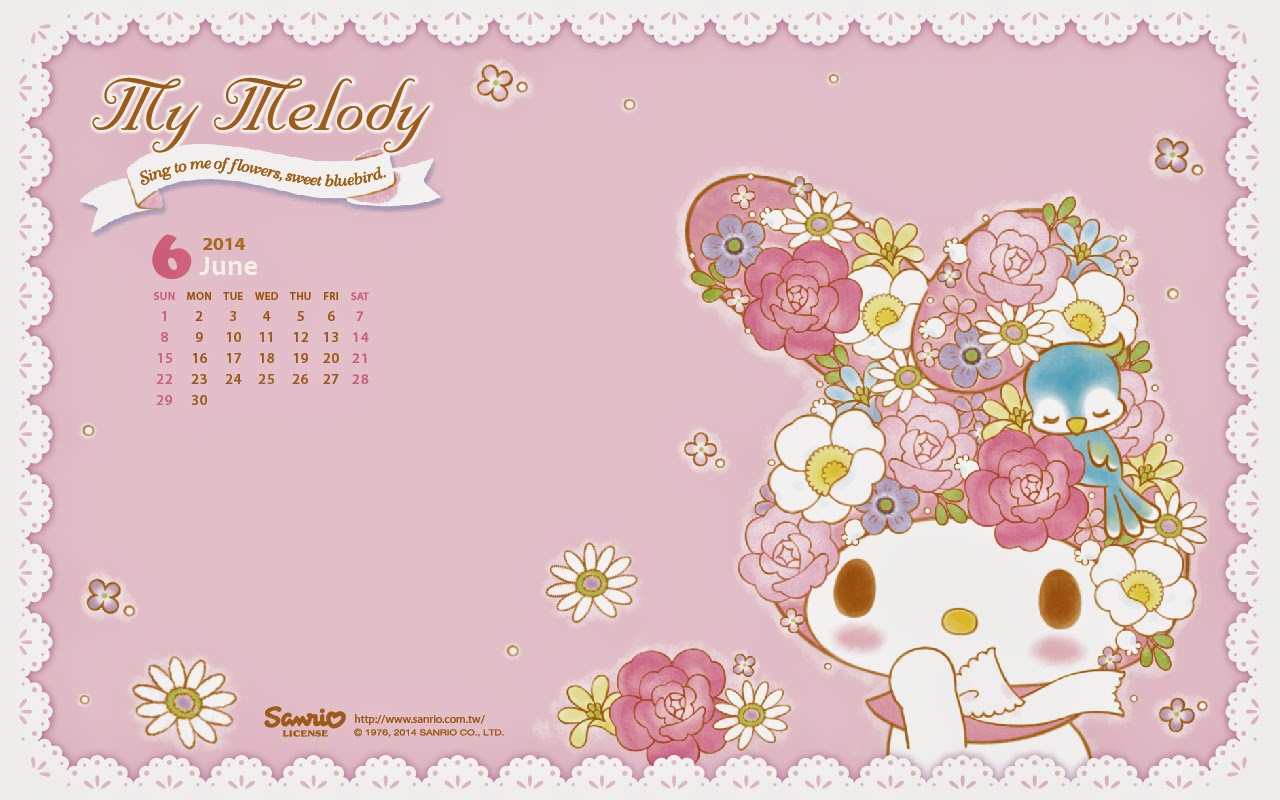 I love Kawaii June 2014 Calendar from Sanrio