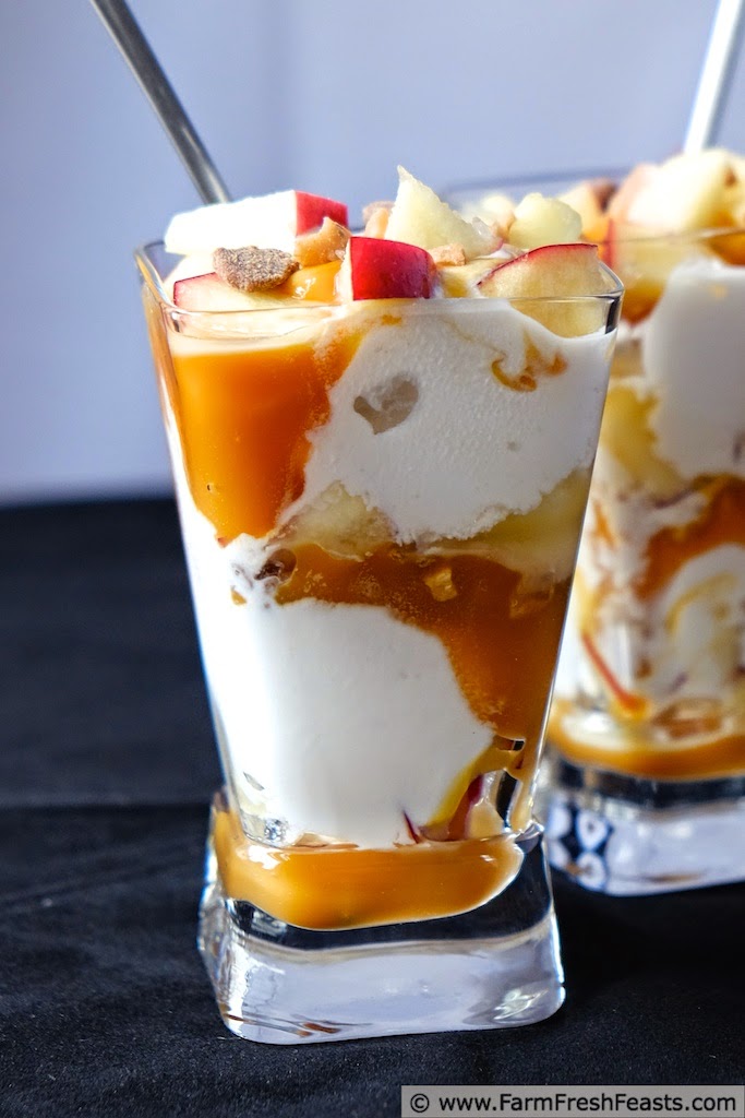 Farm Fresh Feasts Caramel Toffee Apple Parfaits With Cream Cheese Ice Cream (IceCreamWeek)