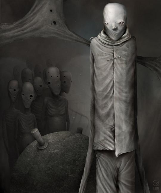 anton semenov ilustrações pesadelos sombrias