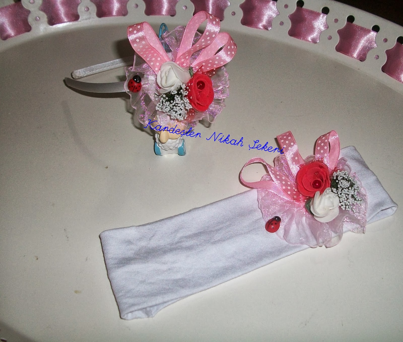 Kardeşler nikah Şekeri. Bebek saç bandıLohusa tacı