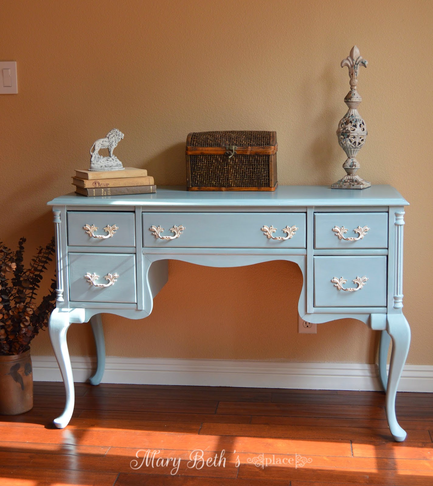 Mary Beth's Place A "French Blue" Desk Makeover