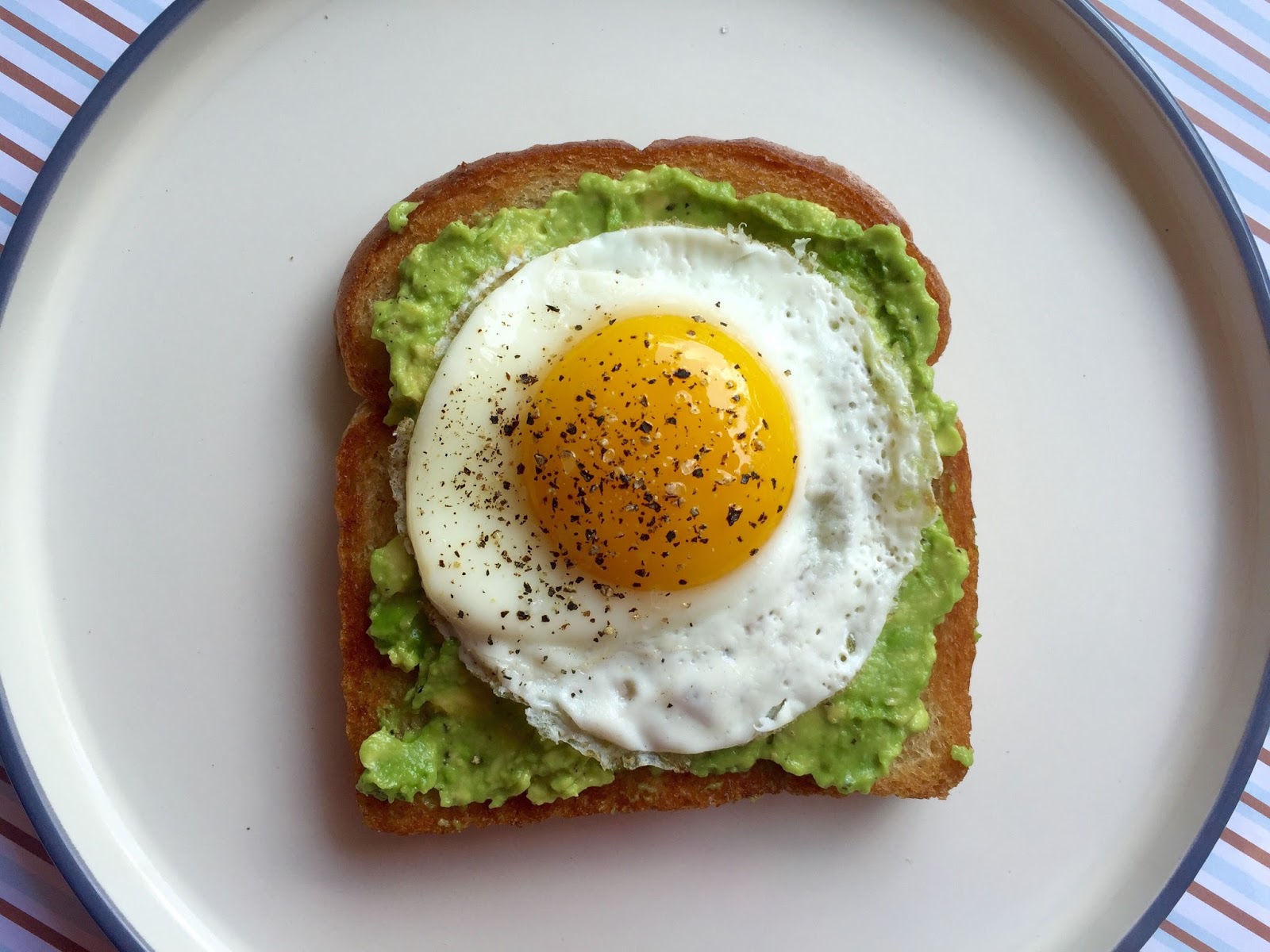 Sunny side Egg Avocado Toast ebeggsfit I Run For Wine