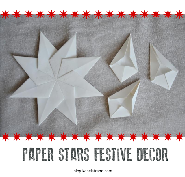How to make beautiful white paper stars and hang them around your house