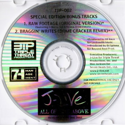 J-Live – All Of The Above Special Edition Bonus Tracks (Promo CD) (2002) (320 kbps)