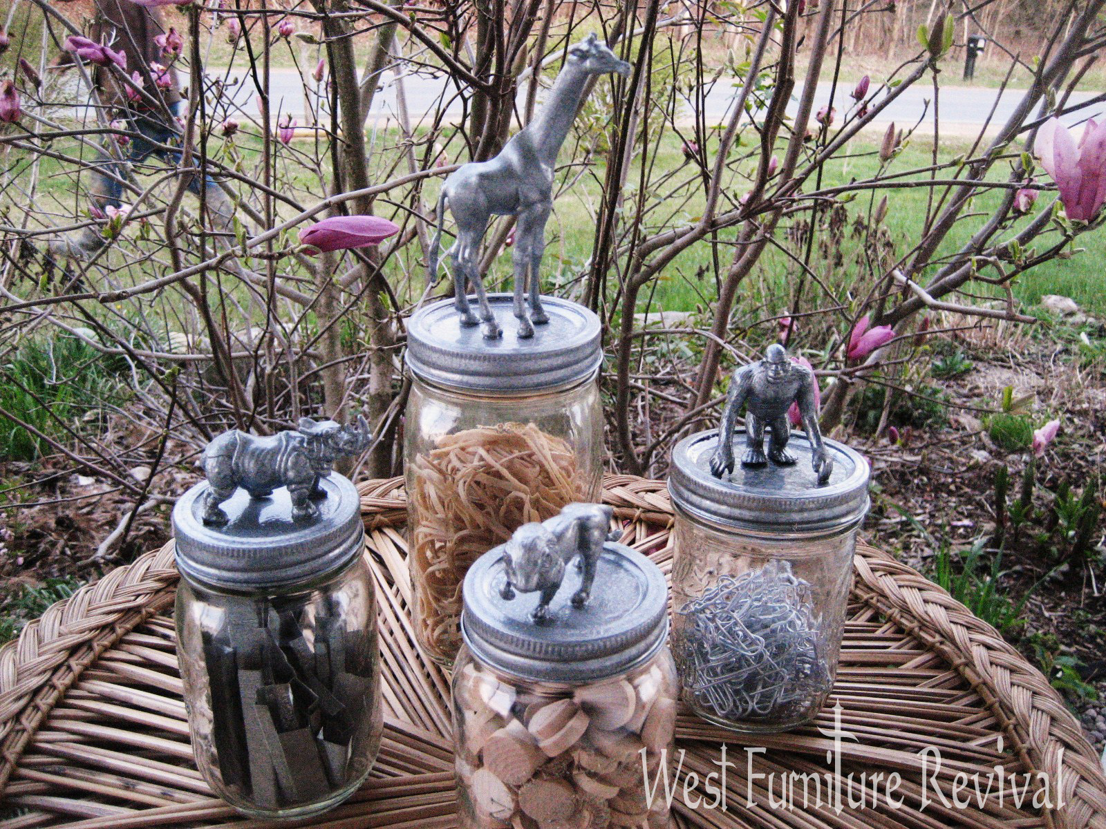 West Furniture Revival GALVANIZED MASON JARS MADE WITH TOYS