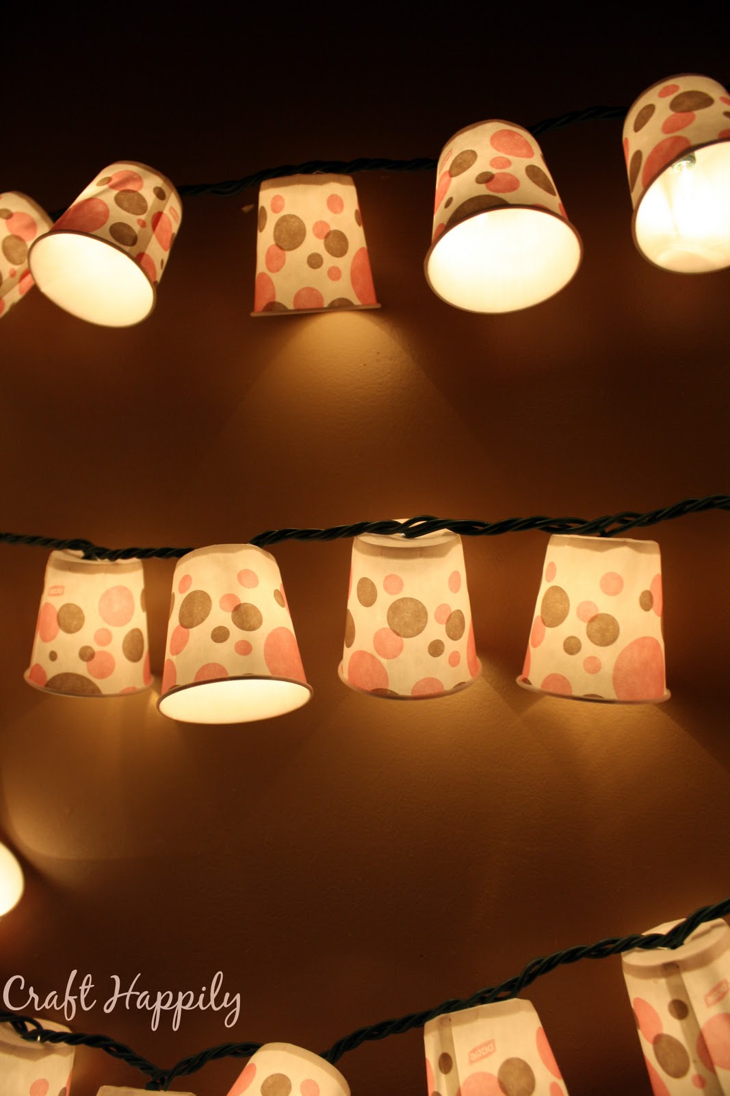 Craft Happily DIYDixie Cup Light Garland