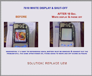 nokia 7610 display problem
