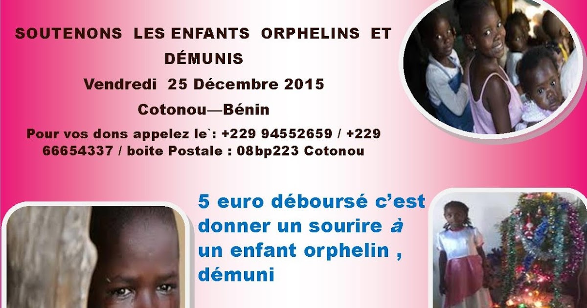 ASSOCIATION HUMANITAIRE Soutenons les enfants orphelins et démunis par des dons en nature ou en